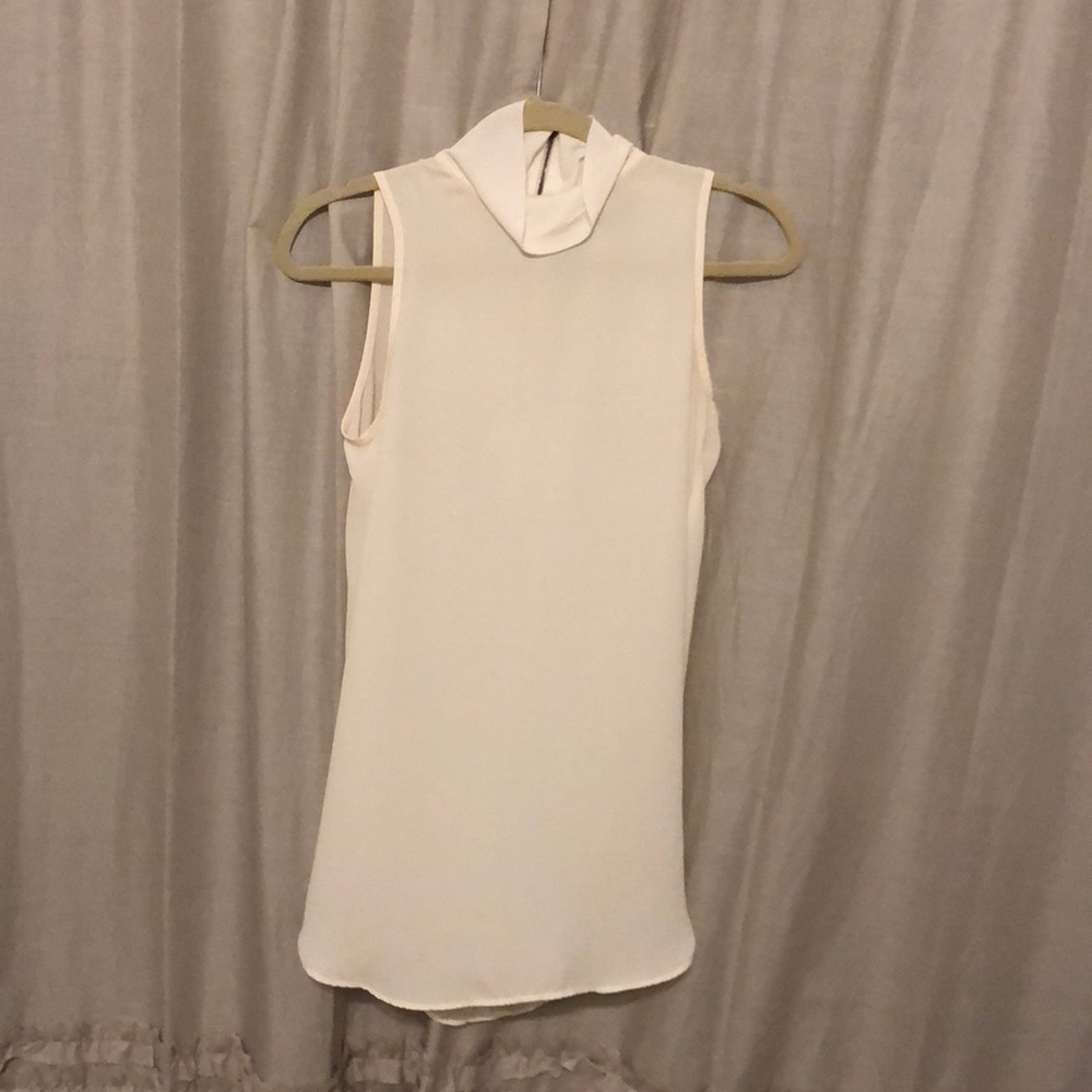 Loft dressy sleeveless cream top